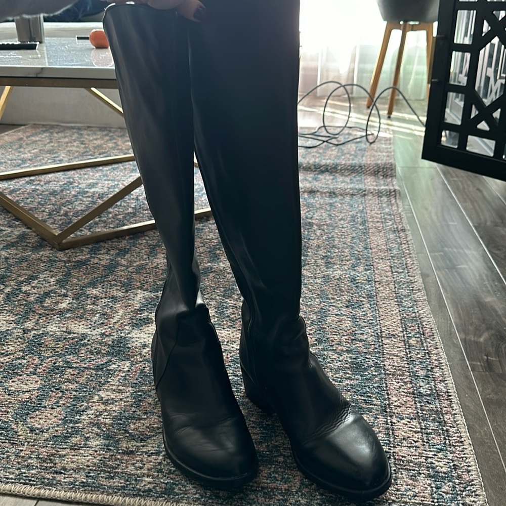 Knee high leather boots